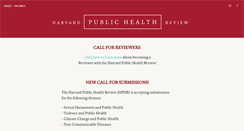 Desktop Screenshot of harvardpublichealthreview.org